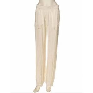 NEW BEATE HEYMANN women's satin pants in cream